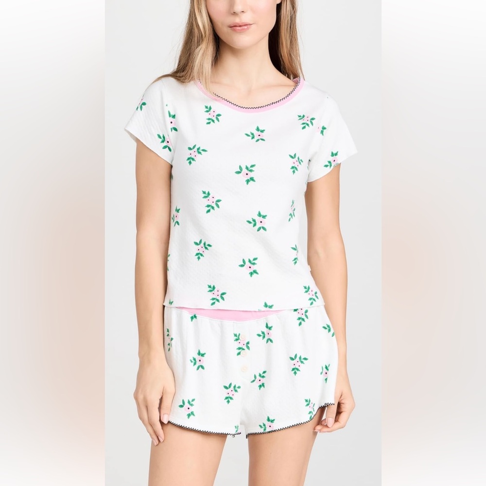 Cozyland Suzie Set in Ivory Floral Size M